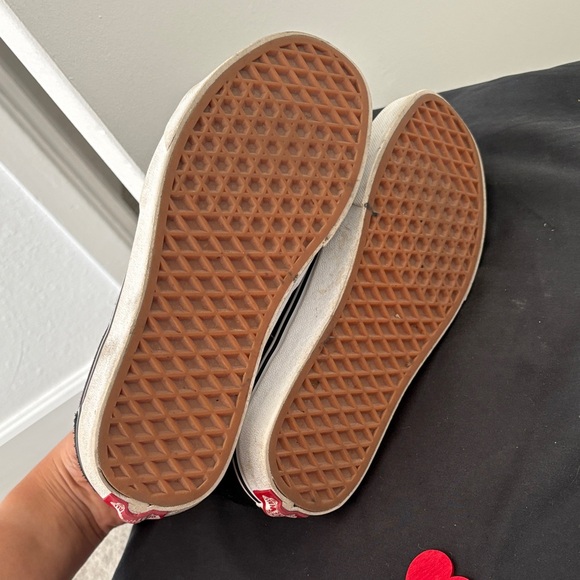 Vans Women's Black and White High-Top Sneakers - Picture 6 of 8